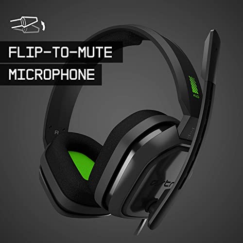 ASTRO Gaming A10 Auriculares alámbricos, ligeros y resistentes, ASTRO Audio, clavija de 3.5mm, para Xbox Series X y S, Xbox One, PS5, PS4, Nintendo Switch, PC, Mac, móvil - Negro/Verde