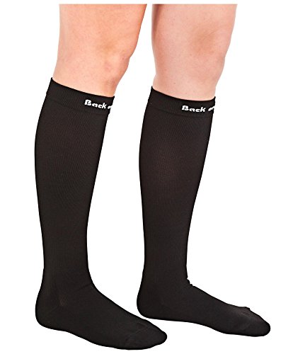 Back on Track Sock Nikki, Knee High, Tropical, hasta la rodilla, color negro, tamaño extra-large