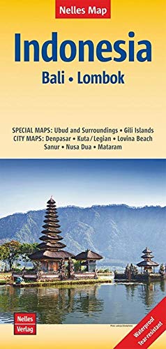 Bali / Lombok Indonesia (2018): reiß- und wasserfest; waterproof and tear-resistant; indéchirable et imperméable; irrompible & impermeable | 1 : 180,000