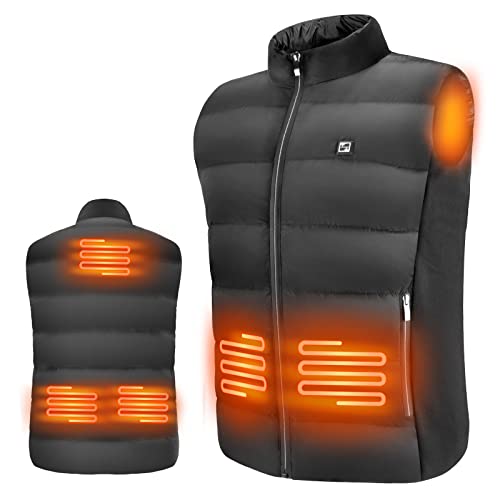 Barrjee Chaleco Calentado, Chaleco Calentador Eléctrico para Hombre y Mujer, Chaleco con Calefacción Carga USB, Al Aire Libre Motocicleta, Camping, Senderismo Unisexo (Sin Batería) (3XL)