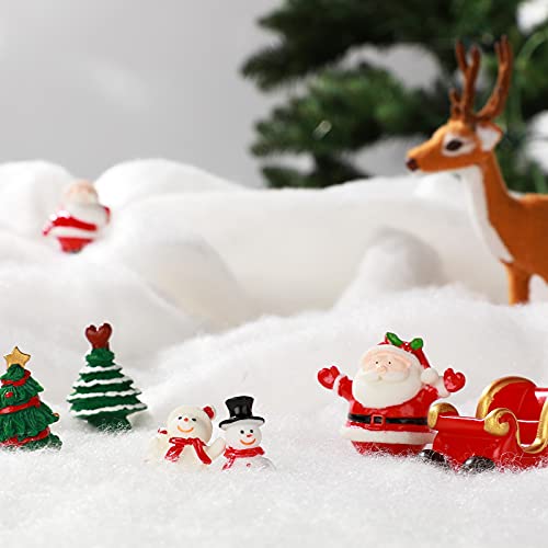 BBTO Set de Manta de Nieve de Navidad Mantas de Nieve Artificial para Decoraciones de Telón de Fondo de Pueblo de Navidad (2 Piezas, 31 Pulgadas x 7,9 Feet)