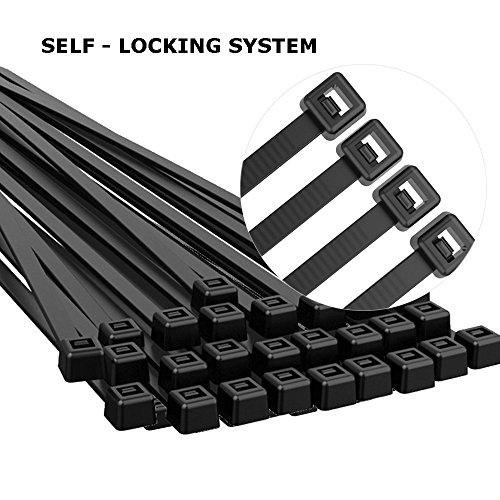 Beshine Bridas para Cables - 100mm x 2.5mm Bridas de Nailon, 1000 Unidades, Negro
