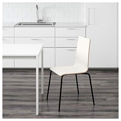 BestOnlineDeals01 Silla MARTIN, negro, blanco, 49x52x86 cm durable y fácil de cuidar. Sillas de comedor. Sillas de muebles. Respetuoso con el medio ambiente.