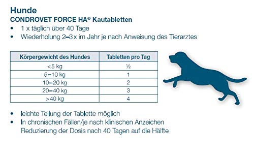 Bioiberica Condrovet Force Ha - Suplemento cuidado de articulaciones para mascotas, 120 Comprimidos