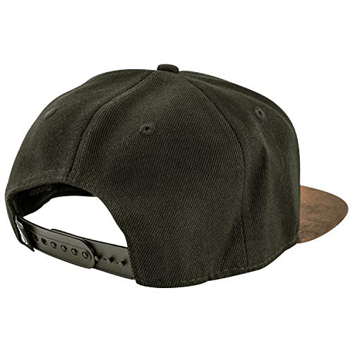 Blackskies Port Charlotte Snapback Cap | Gorra de béisbol para Damas y Caballeros con Visera de Gamuza sintética - Negro-Marrón