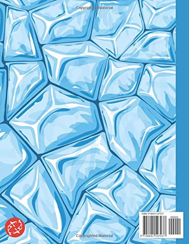 Blue Composition Notebook: 8.5 X 11 Wide Ruled Paper Lined Journal, Water Frozen Ice Brick Cover - Gifts For Children