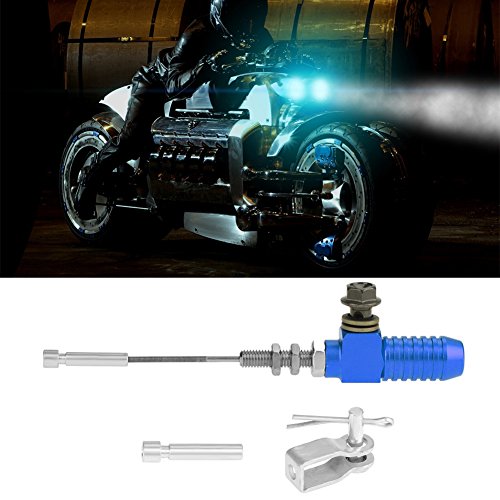 Bomba de freno de embrague hidráulico - M10x1.25mm cilindro maestro embrague azul Bomba de freno de varilla de cilindro maestro de aleación de aluminio Universal para motocicleta(Azul)