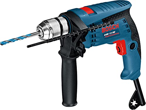 Bosch Professional GSB 13 RE - Taladro percutor (600 W, 0 – 2800 rpm, Ø max perforación hormigón 13 mm, en caja)