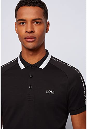 BOSS Paule 2 Camisa de Polo, Negro1, L para Hombre