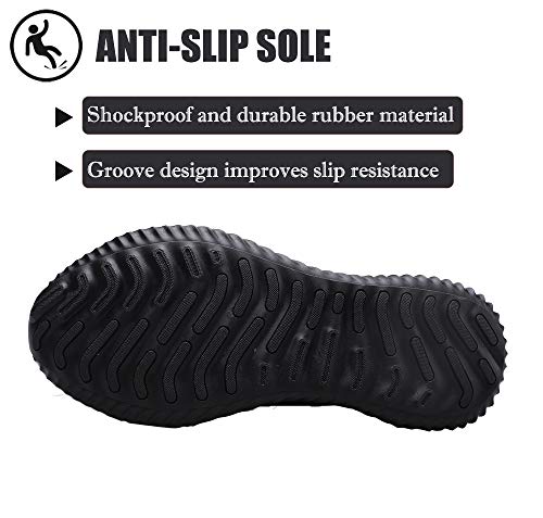 Botas de Seguridad para Hombre Mujer Unisex con Puntera de Acero Antideslizante Calzado Zapatos de Seguridad Deportivo Trabajo Ligero 116 Negro 47 EU 285