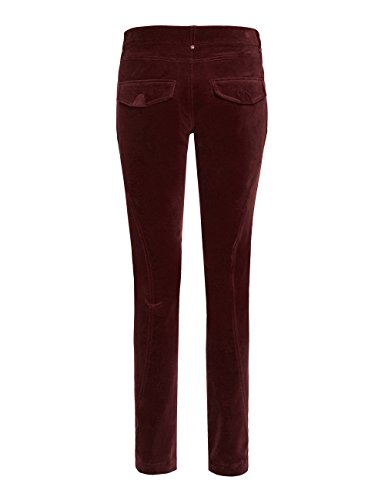 Brigitte von Boch - Mujer - Maxton Pantalones de equitación - de Terciopelo Rojo Vino, Größe Mode 34-44 M1:36