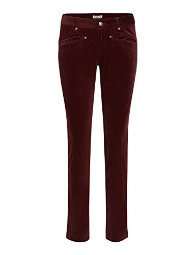 Brigitte von Boch - Mujer - Maxton Pantalones de equitación - de Terciopelo Rojo Vino, Größe Mode 34-44 M1:36