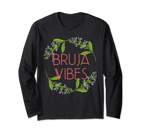 Bruja Vibes diseno para mujeres bueno malo Manga Larga