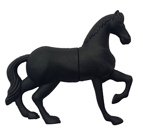 Caballo 16 GB - Horse Black - Memoria Almacenamiento de Datos – USB Flash Pen Drive Memory Stick - Negro