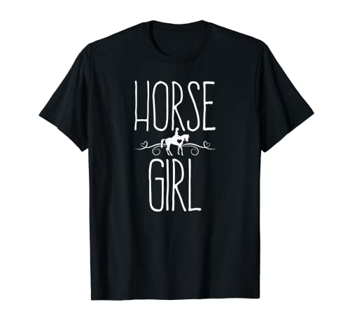 Caballo Niña Corazón para montar a caballo Conjunto para Camiseta