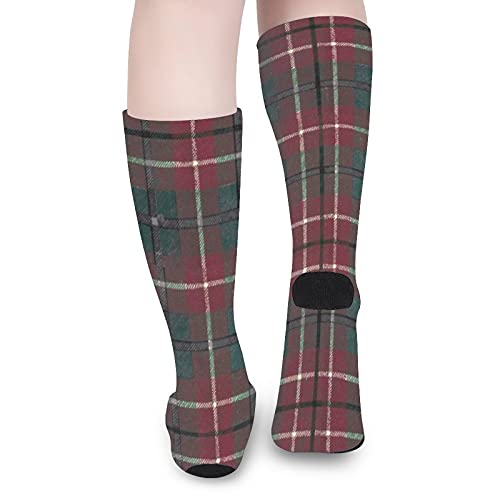 Calcetines deportivos unisex novedad alta comodidad transpirable atlético casual largo tubo calcetines - escocesa a cuadros