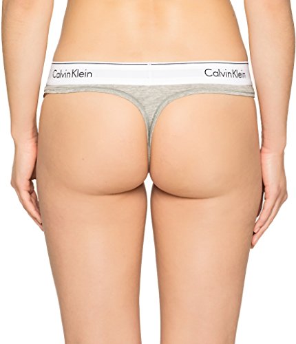 Calvin Klein String – Modern Cotton Bragas, Gris (Grey Heather 020), M para Mujer