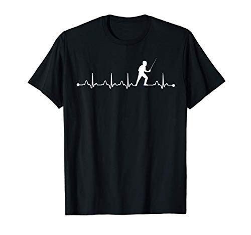 Camisa de electrocardiograma de latidos del corazón Esgrima Camiseta
