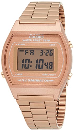 Casio Collection B640WC-5AEF, Reloj Digital Unisex, Acero Inoxidable, Marrón