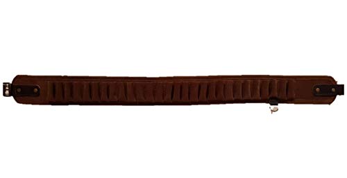CAZA Y AVENTURA Canana Porta Cartuchos Fabricado en Serraje para Calibre 12 Talla 38 a 42