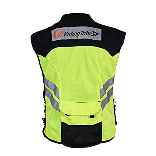 Chaleco reflectante; nuevo diseño; chalecos de seguridad visibles para motocross/carretera/motociclismo/carreras de motos/viajes/paseos nocturnos.