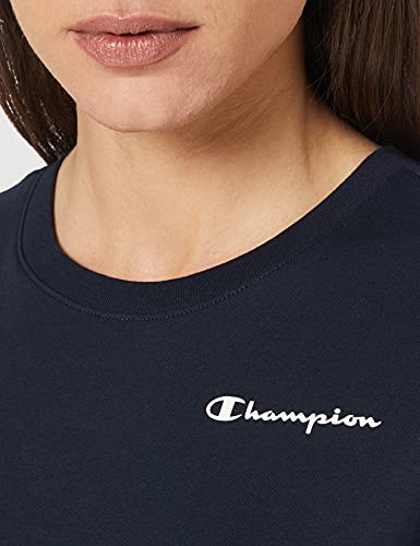 Champion Legacy Classic Small Logo Camiseta, Azul Marino, XL para Mujer