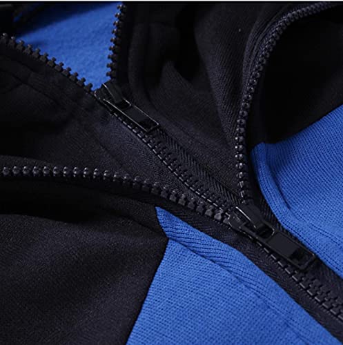 Chándal de los hombres Cuadritos con capucha con cremallera con capucha y pantalones de chándal 2 piezas Activitywear entrenamiento Sudautsuits Jogging Sports Set