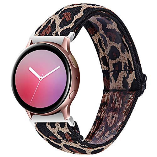 Chofit Correa compatible con Garmin Venu Sq/Amazfit Bip U Pro/Amazfit GTS 2e/Samsung Galaxy Watch 3 41 mm, correas elásticas de nailon tejido con patrón floral de repuesto de 20 mm (# 3)
