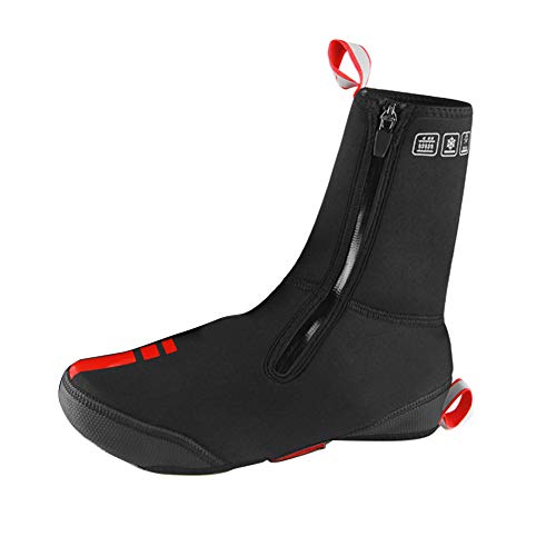 Ciclismo Accesorios Cubrezapatillas Impermeables a Prueba de Viento Lana Forrada Zapatos de la Bici Caliente Camino de MTB Cubiertas Invierno de la Bicicleta Protector térmico (Negro, XXL)