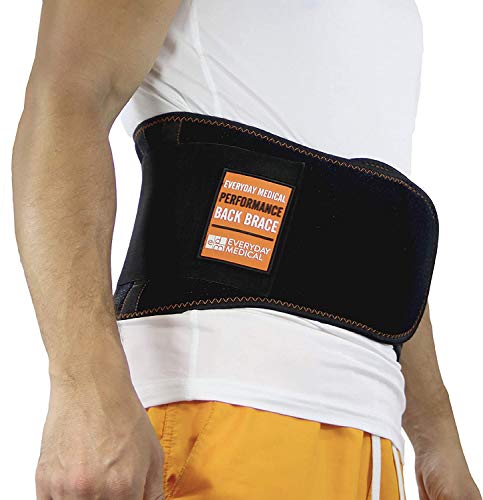Cinturón Soporte Lumbar por Everyday Medical I Cinturon Lumbar Prevenir Daños para Hombres y Mujer I Faja Lumbar para la Espalda y Terapia de Postura I Ajuste Dual I Lumbar Support Brace I L/XL