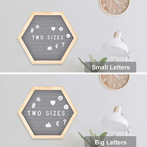 Cizen Pizarra de Letras - 640 Unidades de Plástico Blanco Letras Intercambiables + Números + Símbolos para Fieltro Letter Board