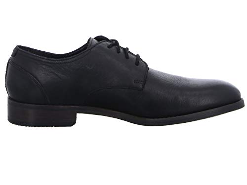 Clarks Flow Plain, Zapatos de Cordones Derby Hombre, Negro (Black Black), 43 EU