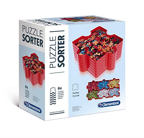 Clementoni- Pack 6 bandejas organizador Puzzle, Multicolor (37040) , color/modelo surtido