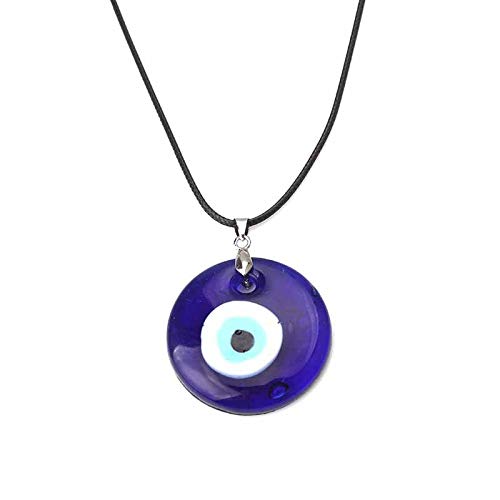 Collar de hombreCollar con Colgantes De Ojo Malvado De Cristal Azul De 30Mm para Mujeres, Hombres, Turquía, Ojos Malvados, Collar De La Suerte, Gargan