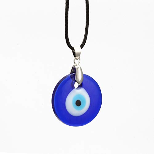 Collar de hombreCollar con Colgantes De Ojo Malvado De Cristal Azul De 30Mm para Mujeres, Hombres, Turquía, Ojos Malvados, Collar De La Suerte, Gargan