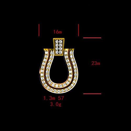 Collar en forma de U de herradura de plata 925 para mujer, collar en forma de U de cadena ajustable de Color dorado, piedra blanca y oro