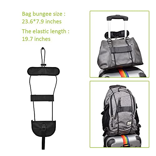 Correa elástica para equipaje de viaje - Conectar bolsas y maleta con correa ajustable - Cinturón de seguridad para equipaje con correas - Maleta de viaje elástica ajustable -