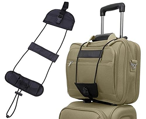 Correa elástica para equipaje de viaje - Conectar bolsas y maleta con correa ajustable - Cinturón de seguridad para equipaje con correas - Maleta de viaje elástica ajustable -