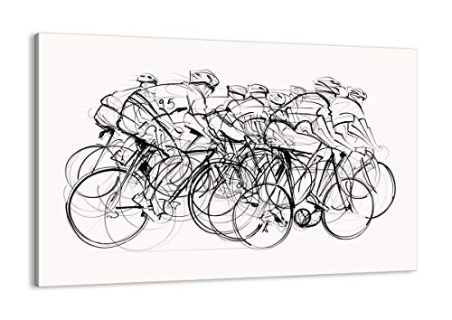 Cuadro sobre lienzo - Impresión de Imagen - bicicleta carrera rueda - 120x80cm - Imagen Impresión - Cuadros Decoracion - Impresión en lienzo - Cuadros Modernos - Lienzo Decorativo - AA120x80-4122