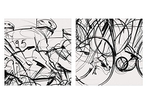 Cuadro sobre lienzo - Impresión de Imagen - bicicleta carrera rueda - 120x80cm - Imagen Impresión - Cuadros Decoracion - Impresión en lienzo - Cuadros Modernos - Lienzo Decorativo - AA120x80-4122