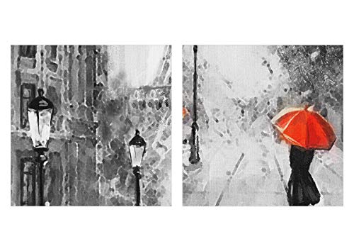 Cuadro sobre lienzo - Impresión de Imagen - Paris ciudad hogar - 70x50cm - Imagen Impresión - Cuadros Decoracion - Impresión en lienzo - Cuadros Modernos - Lienzo Decorativo - AA70x50-3942