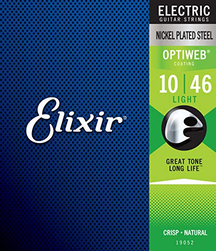 Cuerdas para guitarra eléctrica Elixir Strings con recubrimiento OPTIWEB, calibre ligero (.010-.046)