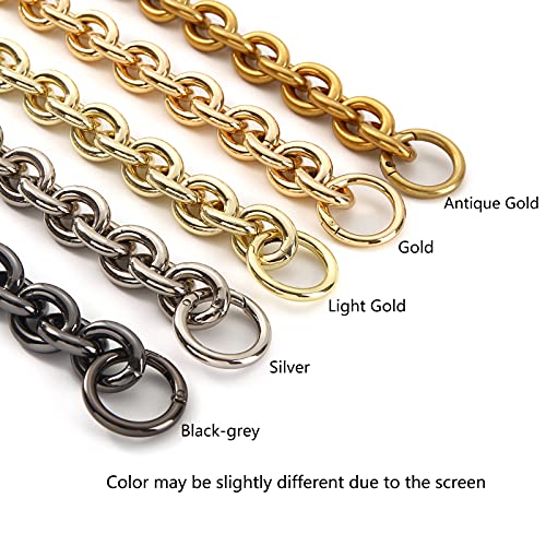 De moda de aluminio pesado O forma cadenas de metal mango correa de hombro reemplazo para el bolso de las mujeres, bolso de hombro (oro)