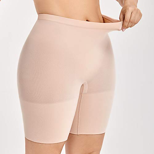 DELIMIRA Pantalones Moldeadores Braguitas Reductoras Adelgazantes Tallas Grandes para Mujer Beige 52-54