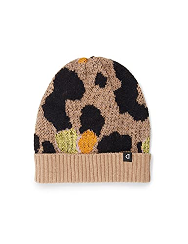 Desigual Hat_Leopard Cold Weather-Gorro, marrón, Talla única para Mujer