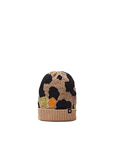 Desigual Hat_Leopard Cold Weather-Gorro, marrón, Talla única para Mujer