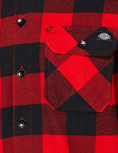 Dickies Streetwear Male Shirt Sacramento, Camisa Deportiva Para Hombre, Rojo, Mediano (M)