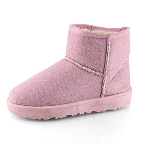 DQS Botas de Nieve para Mujeres australianas Botines de Cuero de Piel de Vaca Botas de Invierno cálidas Zapatos de Mujer