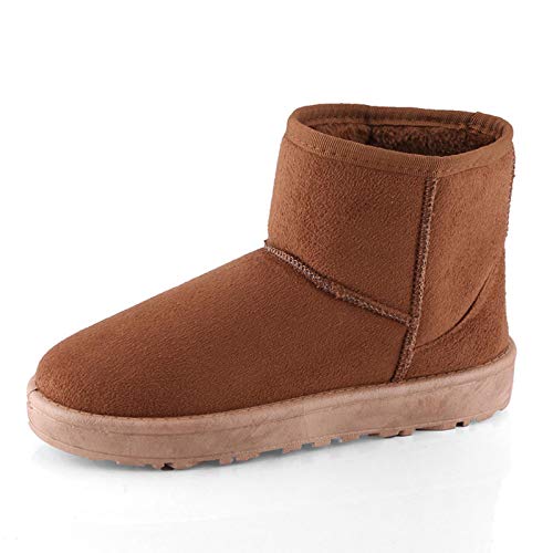 DQS Botas de Nieve para Mujeres australianas Botines de Cuero de Piel de Vaca Botas de Invierno cálidas Zapatos de Mujer