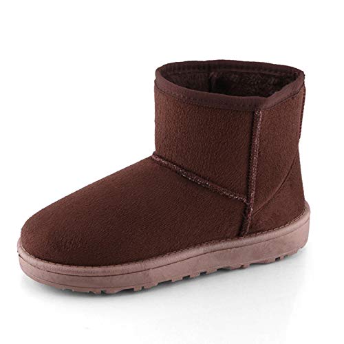 DQS Botas de Nieve para Mujeres australianas Botines de Cuero de Piel de Vaca Botas de Invierno cálidas Zapatos de Mujer